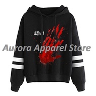 D4vd The Last Hand Pullover Hoodie Pocketless Parallel Bar Sleeve Street Sweatshirt