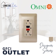 Omni Designer Series Brass Color GFCI Outlet Set
