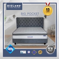 Bigland Springbed Big Pocket Plustop - Kasur/Set - Free Bantal Guling