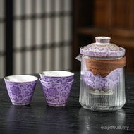 Tea Set Travel One Pot Four Portable Teapot Cup Kung Fu Tea Set Quick Cup Outdoor 999 Travel Sterlin