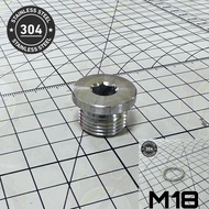 304 STAINLESS STEEL 18MM TOYOTA AUTO GEAR DRAIN NUT & WASHER FOR VIOS  ALTIS  CAMRY  WISH  ESTIMA  H
