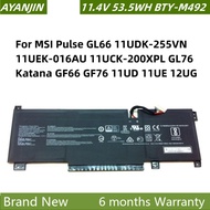 BTY-M492 Laptop Battery For MSI Pulse GL66 11UDK-255VN 11UEK-016AU 11UCK-200XPL GL76 Katana GF66 GF76 11UD 11UE 12UG