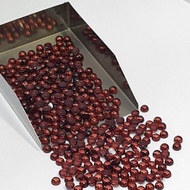 พลอยโกเมน แท้ Garnet 5 มิล กลม หลังเต่า(หลังเบี้ย) ไม่ผ่านการเผา(พลอยดิบ). 5mm Natural Garnet Cabochon