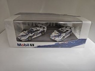 現貨 1/64 Sparky Porsche 911 GT1 Mobil 1 2 car set 24h Le Mans 1996  #25 #26 Esso限定