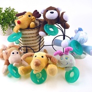 Animal Baby Nipple Infant Wubbanub Silicone Pacifiers with Cuddly Plush Toy