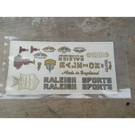 Onthel Bicycle Raleigh Sports Sticker Brand Transfer