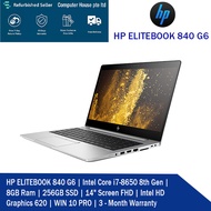 [Refurbished] HP ELITEBOOK 840 G6 | Intel Core i7-8650 8th Gen | 8GB Ram | 256GB SSD | 14" Screen FHD | Intel HD Graphics 620 | WIN 10 PRO | 3 - Month Warranty