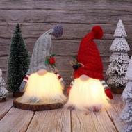 Hot Sale 【With Light] Christmas Decorations with Lights Knitted Hats Glowing Dolls Rudolf Dolls Crea