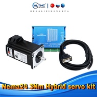 New nema24 3NM Hybrid servo kit EN 60HSE3N-D25 +HSS60 Closed loop stepping motor drive +2M code line