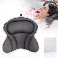 Bath Pillow - Ergonomic Bath Pillows for Tub Neck and Back Support, Bathtub Pillow with Powerful Suc