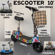 VVM: (MAX 150KG) 10*2.50 ELETRIC SCOOTER 24V 350W SKUTER ELETRIK BUDAK DEWASA ESCOOTER MOTOR ELETRIK