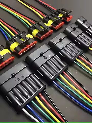 5/20/100 Sets 1-6 Pin DJ7021-1.5-11/21 AMP 1.5 Connector 282104-1 282080-1 Waterproof Connector,Male