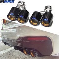 1 Pair Carbon Fibre Exhaust Tip For BMW G30 G31 525i 528i 530i 530i Upgrade M5 Quad Exhaust Tailpipe