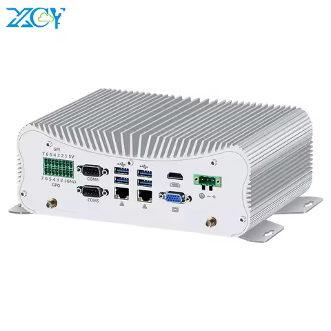 Fanless Industrial PC Intel Core i7 10610U 6x RS232 RS422 RS485 2x LAN PS/2 GPIO 6xUSB WiFi 4G LTE W