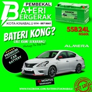 [ Installation Provided ]Hi-Life 55B24L | NS60L | Amaron Hi-Life For Nissan Almera