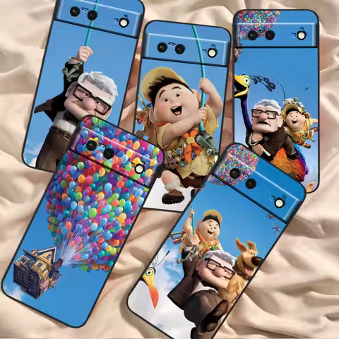 UP Disney Cute Cartoon Fashion For Google Pixel 8 7A 7 6A 6 5A 5 4 4A XL 5G Black Silicon Shockproof