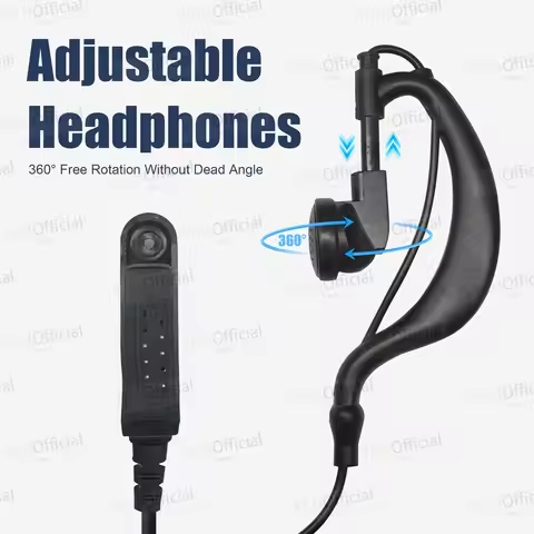 1/2/3/4/5PCS Baofeng UV-9R Plus Waterproof Walkie Talkie Headset UV-98 Pro UV68 Pro Max V2 Earphone 