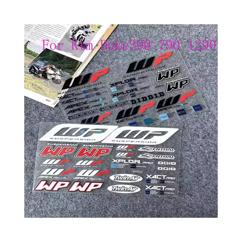 NEW WP Motorcycle Shocker Stickers WP Suspension Fork Damper Decal MotorBike Accessories For Ktm Duk