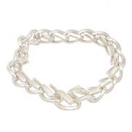 [มือสอง] กำไลข้อมือ Tiffany & Co. รุ่น Forgelink ขนาดกลาง ทำจากเงินสเตอร์ลิง 925 ใช้ได้ทั้งชายและหญิ