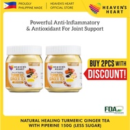 [Buy 2pcs] Heaven's Heart Natural Healing Turmeric Ginger Tea With Piperine 150g (Less