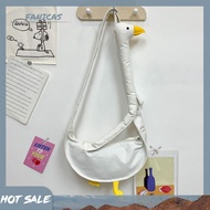 [Fanicas.my] Women Silly Goose Bag Adjustable Strap Canvas Large Capacity Daily Bag for Girls
