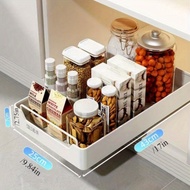 New Kitchen Storage Rack with Slide Rails Pull-out Kitchen Drawer Type Storage Tray Spice Box Storag