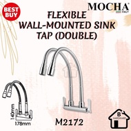 MOCHA WALL / PILLAR MOUNTED SINK TAP (FLEXIBLE / DOUBLE / SINGLE)