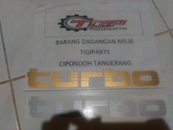 Stiker TURBO toyota land cruiser VX 80 emas atau silver Z1ZEPT23 suku