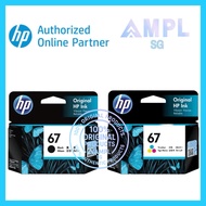 Genuine HP 67 Black | HP 67 Color Ink Cartridge for HP DeskJet 2330,2720,2721,2722,2722e,2723,2723e 