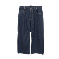 【二手】DSQUARED2 牛仔褲，Logo刺繡，寬腿，海軍藍棉質牛仔褲，男士，二手