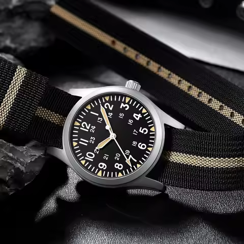 Militrek 2025 New Retro Military VH31 Men\\'s Quartz Watch 37mm AR Sapphire Stainless Steel Waterpro