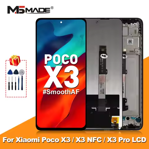 6.67“ OEM M2007J20CG For Xiaomi POCO X3 LCD Display Screen Touch Digitizer Assembly For POCO X3 NFC 