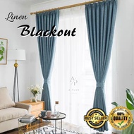 Kain Langsir Bidang 55" Linen Euro (100% Blackout) ⭐️ Curtain Fabric Linen Euro