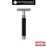 Edwin Jagger - DE Series - Black Chrome 3D Diamond Double Edge Razor-SGPOMADES