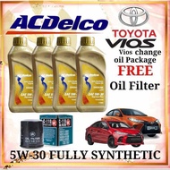 Toyota Vios Change Oil Package ACdelco 5W-30 Fully Synthetic Engine Oil