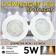 5W COB LED Spotlight Downlight White Yellow COB Downlight 5w 5watt Led Ceiling Downlight