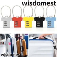 WISDOMEST Password Lock, Cupboard Cabinet Locker Padlock Aluminum Alloy Security Lock, Multifunctional Steel Wire 3 Digit Mini Suitcase Luggage Coded Lock