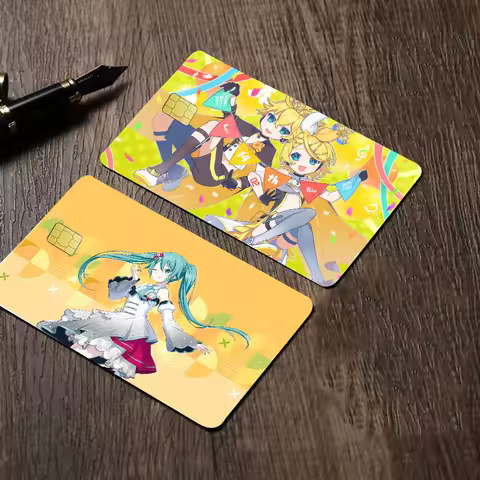anime Miku Kagaminine Rin Stickers Debit Card Waterproof Stickers Small ChipNo Chip Small Big Chip D