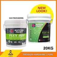 NIPPON PAINT Flex 200 Arcylic Waterproofing 20KG (White & Grey) Roof & Wall Waterproof Paint Coating