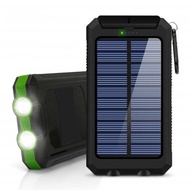 【Must-Have Style】 Solar 80000mah Power Bank Outdoor Waterproof Spare External Dual Usb Powerbank Portable Charging With Led Flashlight