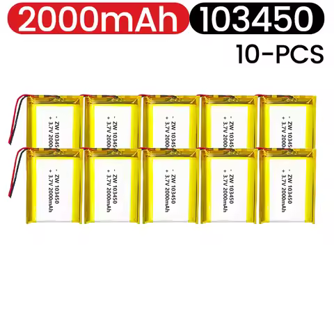 103450 3.7V 2000mAh Polymer Lithium Rechargeable Battery XH2.54 PH 2.0 2pin plug for GPS navigator M