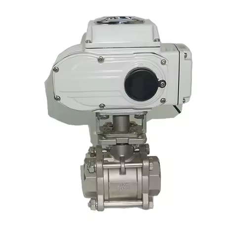12V 24V DC 24V 4-20ma Electric Actuator DN15-DN100 3 PCS 3 Pieces Ball Valve Electronic Motor Valve 