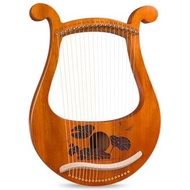 Lyre Harp 19 String Beginners Harp,Portable 19-Tone Small Harp 19-String Lyre Musical Instruments So