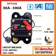 30A-300A AMP Waterproof Circuit Breaker Fuse Reset 12 ~ 48V DC Fuse Box