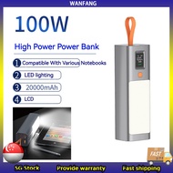 20000mAh PD100W Laptop Powerbank Mobile Power High Power Business Notebook Outdoor LED Lighting Power Bank