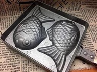 2孔 鯛魚燒烤盤 魚形兩格不沾燒器[日本製] D-419 ＊水蘋果＊ V-085