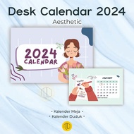 2024 Aesthetic Desk Calendar Spiral Desk Calendar/ Aesthetic Desk Calendar 2024. Scandi Calendar Dec