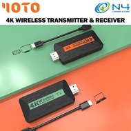 FOTO Wireless HDMI Transmitter and Receiver 4K,4K Wireless HDMI Extender Kit Streaming Media Video/Audio from Laptop