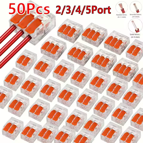 Multi Port Orange Universal Quick PlugIn Terminals Connectors Wire Connector Terminals Two Hundred F