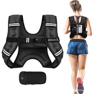 BAGAIL Weighted Vest, 5lbs/8lbs/10lbs/12lbs/15lbs/20lbs/25lbs/30lbs Weight Vest with Detachable Phon